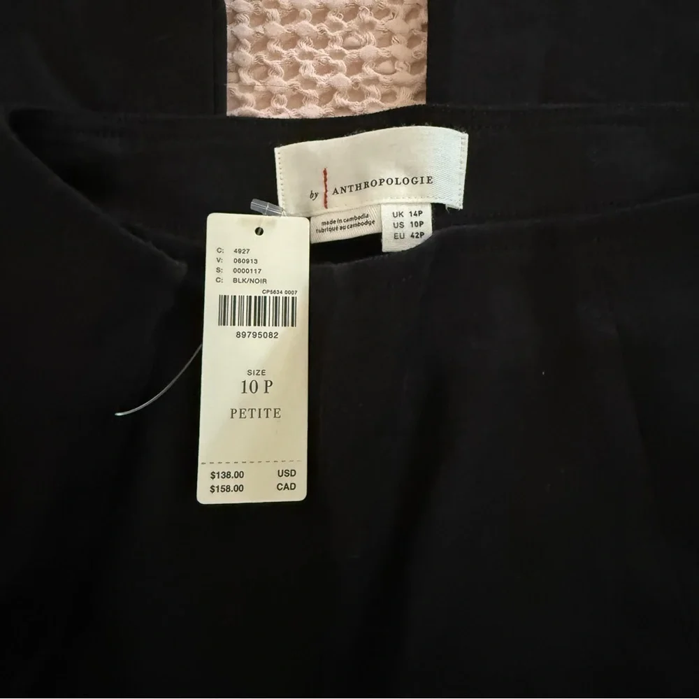 Anthropologie High-Rise Flare Linen Pants Black 10P | NWT $138 Trousers - Picture 5 of 11